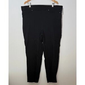 89th + Madison Black Pull-On Stretch Pants Straight Leg Size 3X